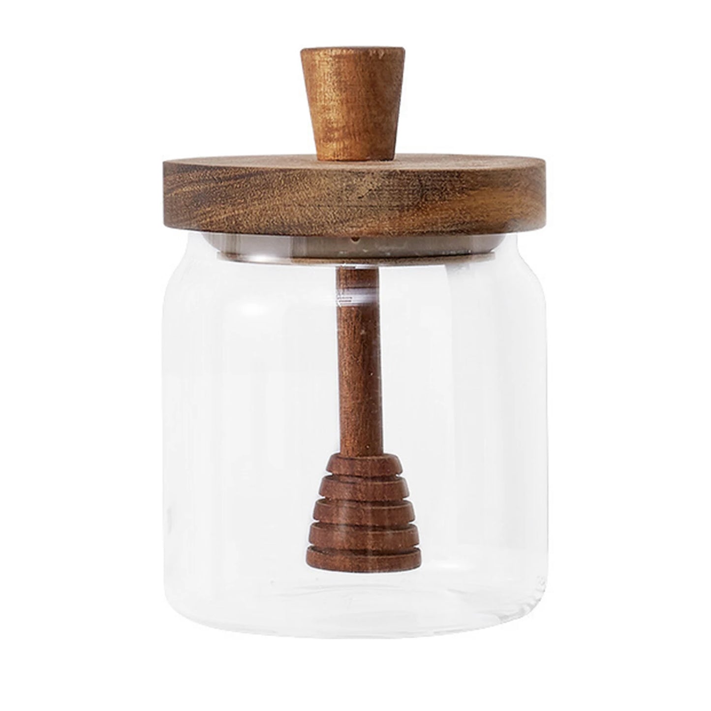 Set Barattoli Sigillati In Vetro Con Coperchio In Legno Contenitori Cucina Trasparenti Bastoncini Immersione In Legno