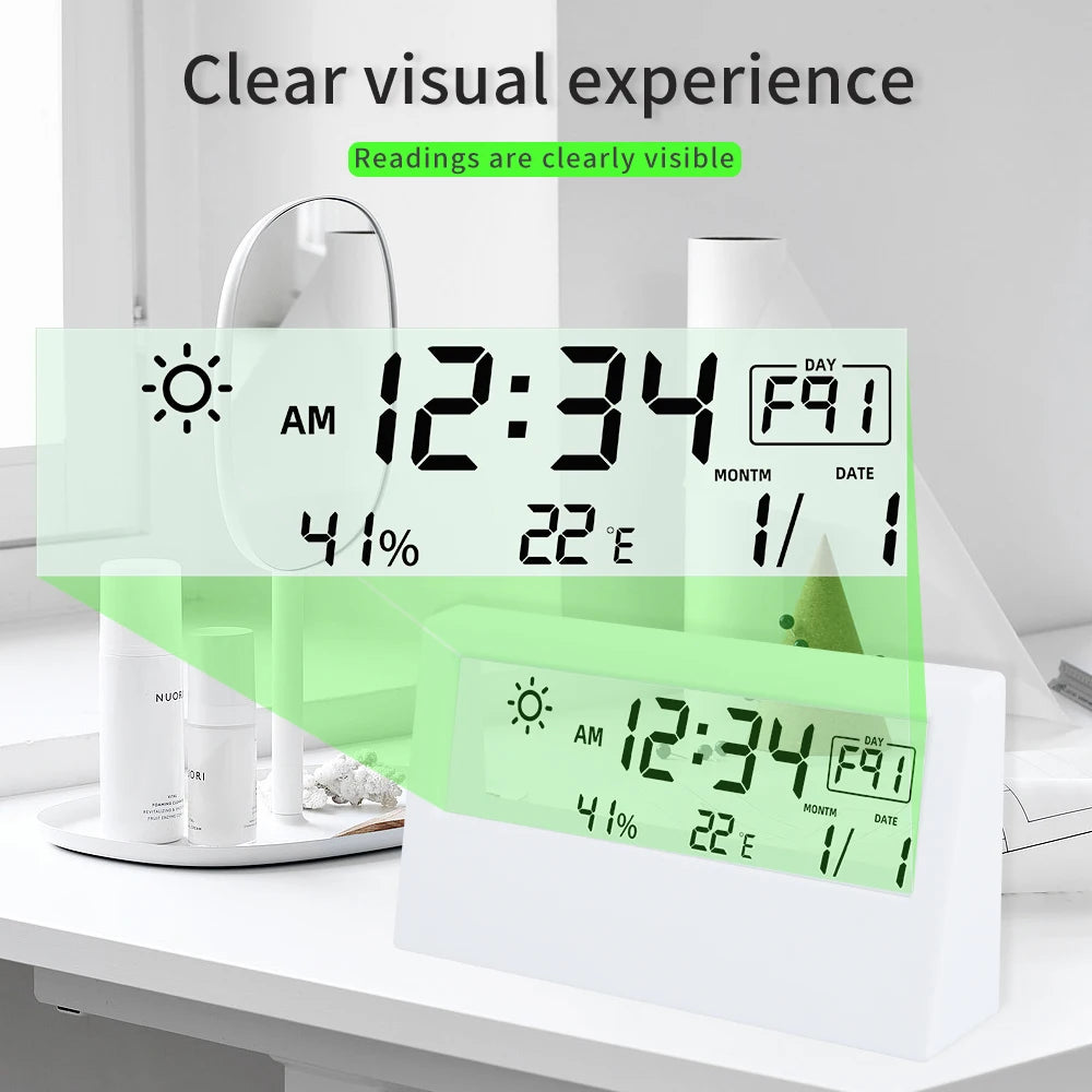 Misuratore Elettronico Multifunzionale Umidità E Temperatura Con Sveglia E Igrometro Stazione Meteo Per Home Office