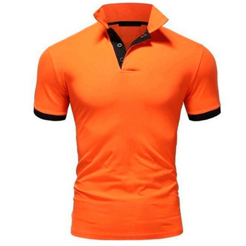 Polo Uomo A Maniche Corte Slim Fit Traspirante Antirughe Ad Asciugatura Rapida Camicia Casual