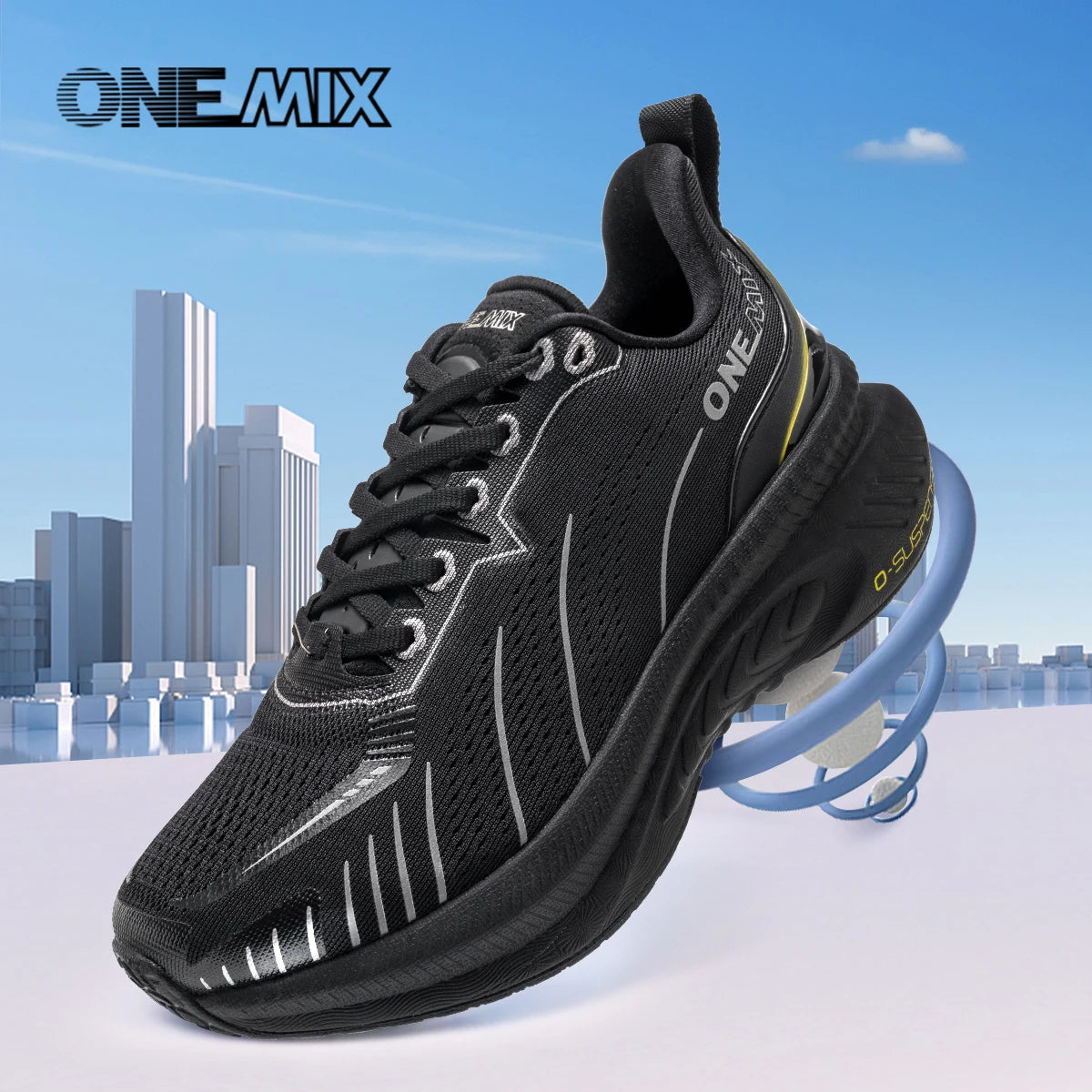 ONEMIX 21608A Scarpe Trail Da Uomo Blu Antiscivolo Scarpe Sportive Invernali Calde Per Allenamento All'Aperto