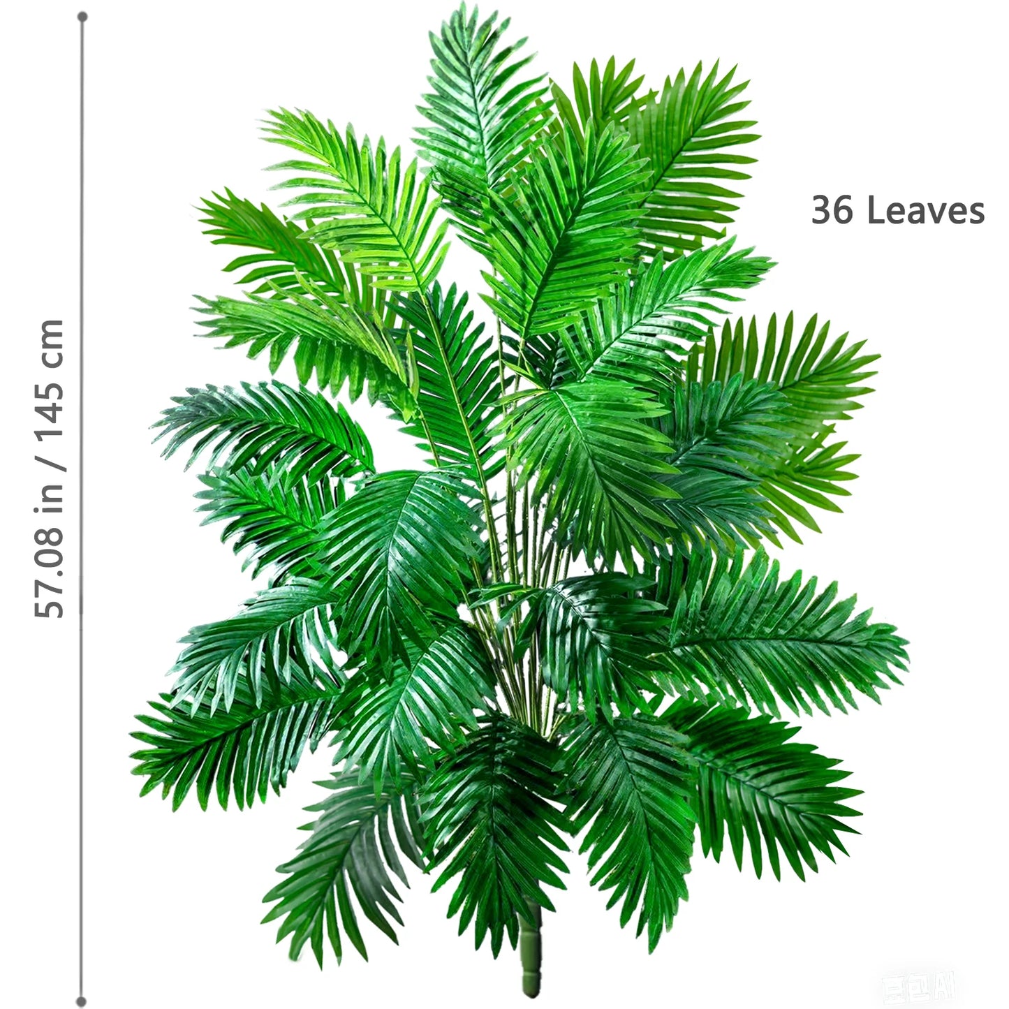 Palma Artificiale Tropicale Con Rami Di Foglie In Plastica Verde Per Decorazione Giardino Esterno Misure 50 90 120 Cm