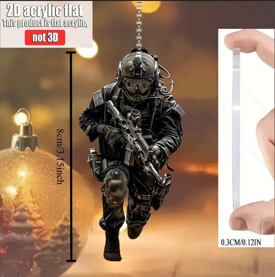 Ciondolo Acrilico Piatto 8 Cm 2D Multi Motivi Per Auto Zaino Casa Decorazione Natale Preghiera