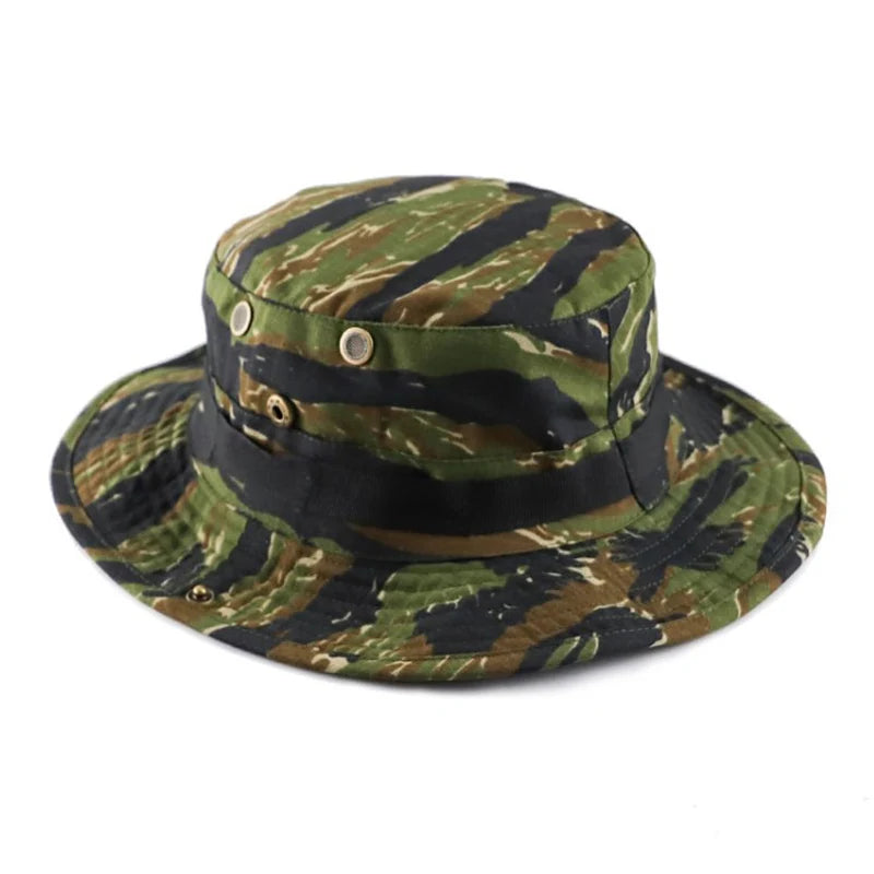 Cappello Boonie Da Pescatore Camouflage All Aperto Protezione Solare Per Esterni Caccia Escursionismo Arrampicata AF056