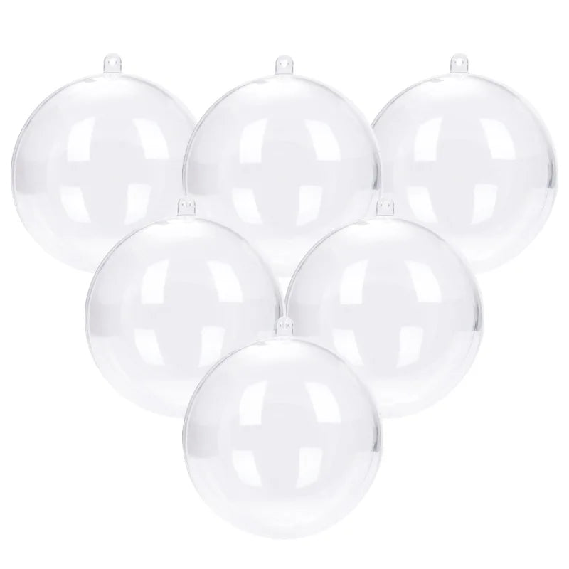 Palline Natalizie Trasparenti In Plastica 10 Pz Per Albero Di Natale Decorazione Casa Regalo Di Nozze