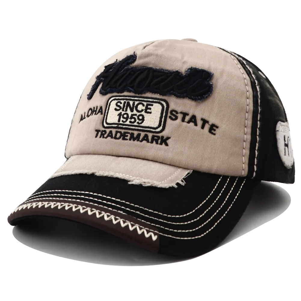 Berretto Da Baseball A Tesa Larga Unisex Con Ricamo Lettera Parasole Snapback Hip Hop Vintage Moda Esterno