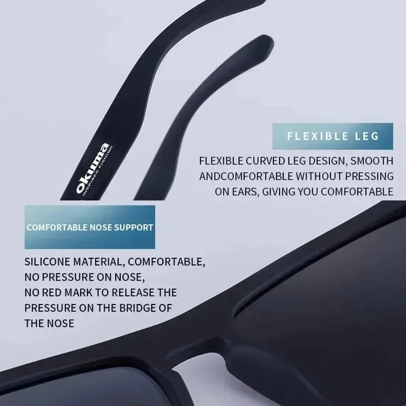 Occhiali Da Sole Polarizzati Okuma UV400 Anti Luce Forte Abbagliamento Per Ciclismo Guida Pesca