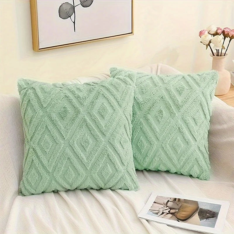 Fodera Per Cuscino In Peluche Jacquard Rombo Grigio Poliestere 100 Percento Stile Nordico Per Divano Ufficio Auto