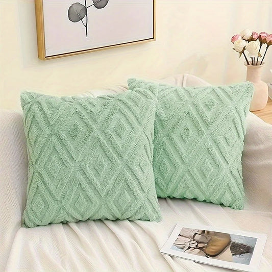 Fodera Per Cuscino In Peluche Jacquard Rombo Grigio Poliestere 100 Percento Stile Nordico Per Divano Ufficio Auto