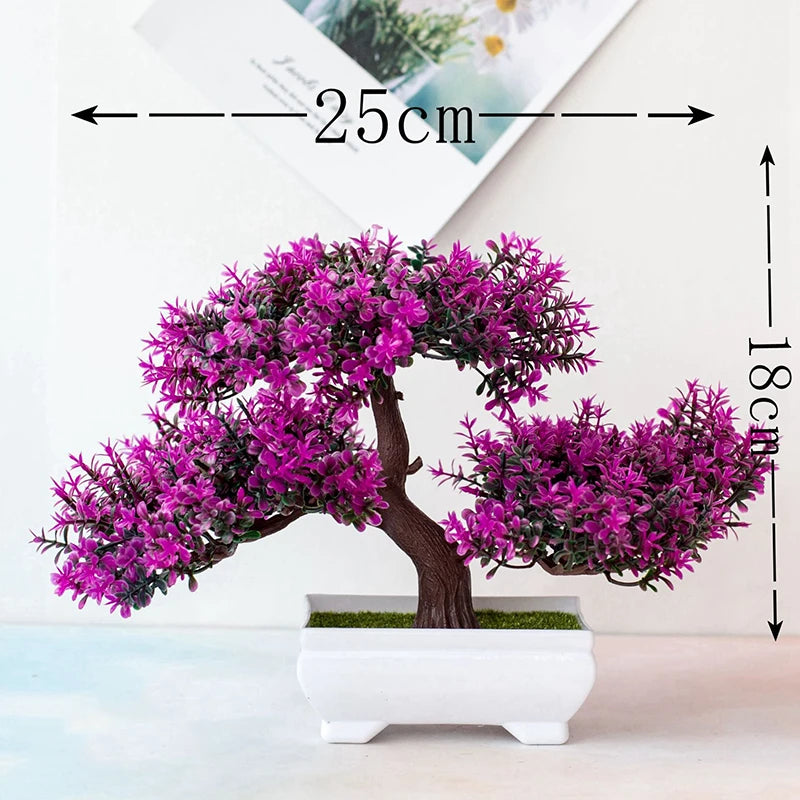 Piante Artificiali Bonsai Piccolo Albero In Vaso Con Fiori Decorativi Per Tavolo Casa Giardino E Decorazione Per Hotel
