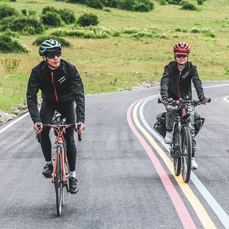 ROCKBROS Giacca Invernale Da Bicicletta Antivento Termica Con Pile Traspirante Impermeabile Riflettente
