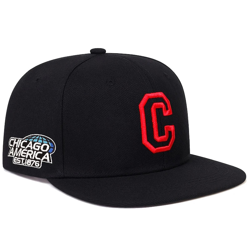 Cappellini Baseball Hip Hop Unisex Con Ricamo Lettera C Regolabile Protezione Solare Primavera Autunno