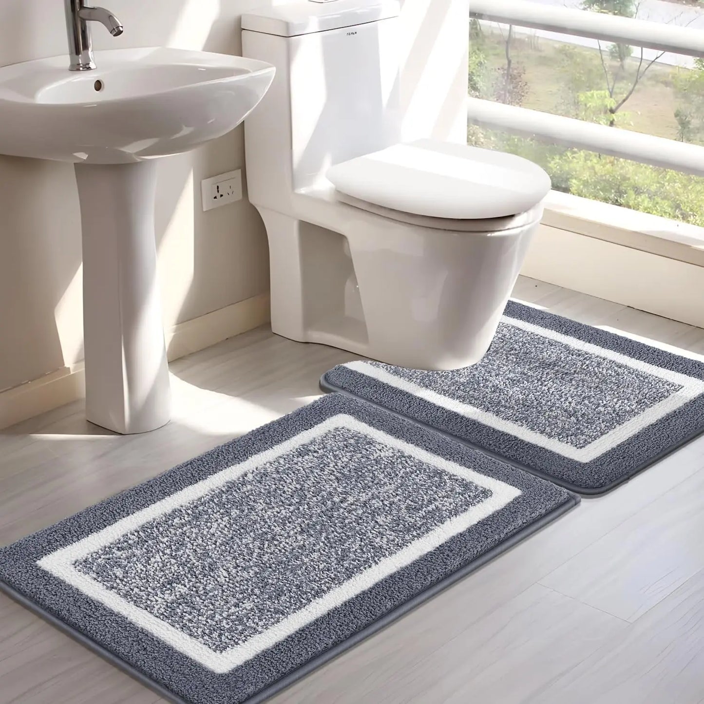 Tappetini Da Bagno Antiscivolo In Microfibra Extra Morbidi E Assorbenti Lavabili In Lavatrice Ad Asciugatura Rapida