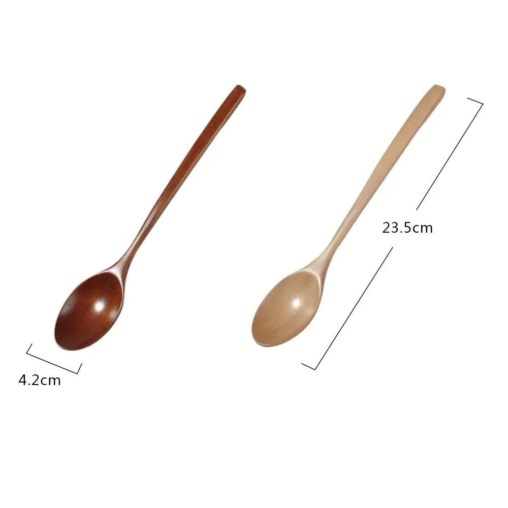 Set Da 2 Cucchiai In Legno Per Zuppe Porridge Cereali E Dessert Utensili Da Cucina Eco Friendly Ergonomici