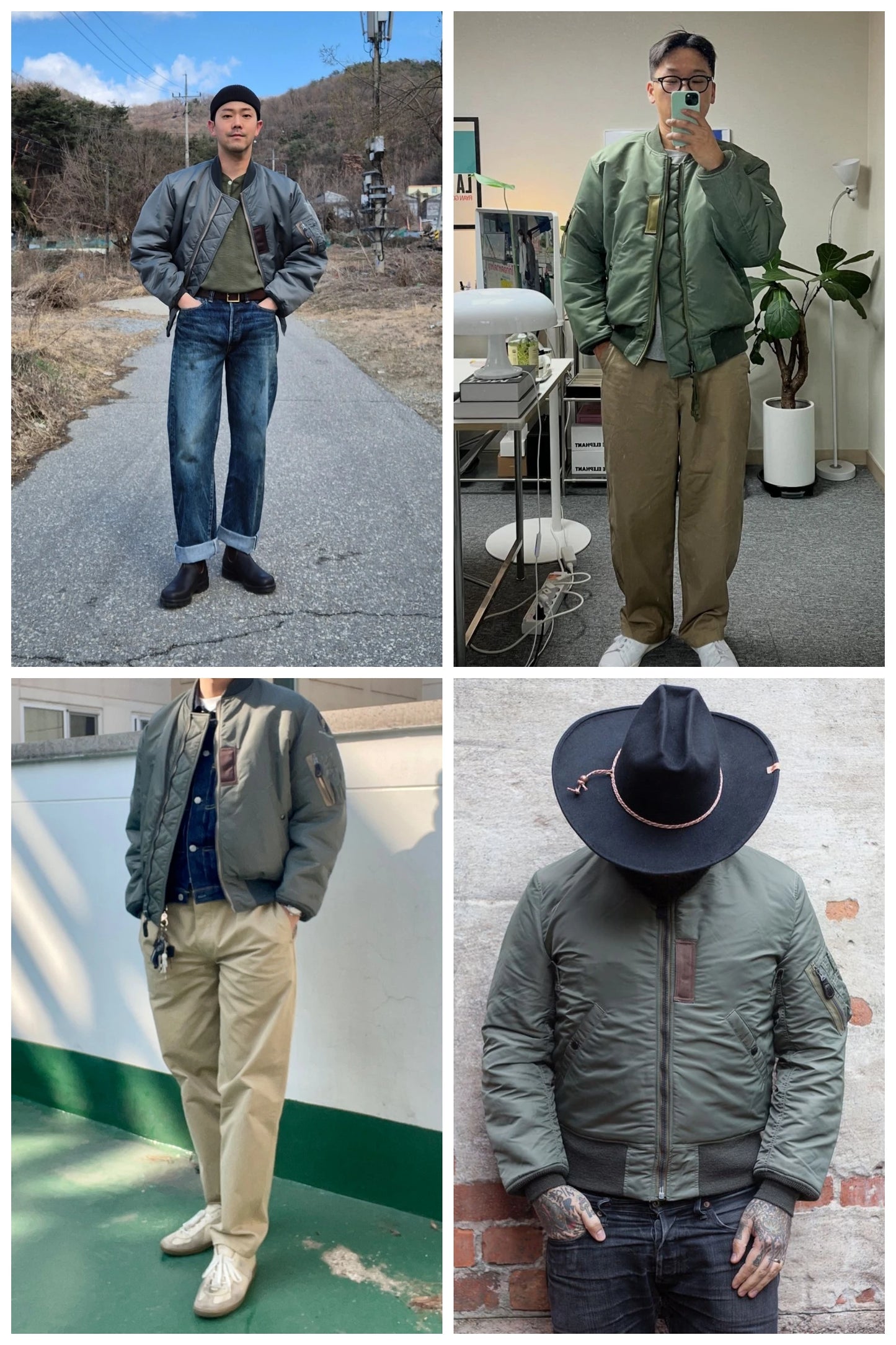 Cappotto Invernale MA1 Verde Salvia Pilota Nylon Imbottito Bomber Vintage Uomo Giacca Da Volo Giappone