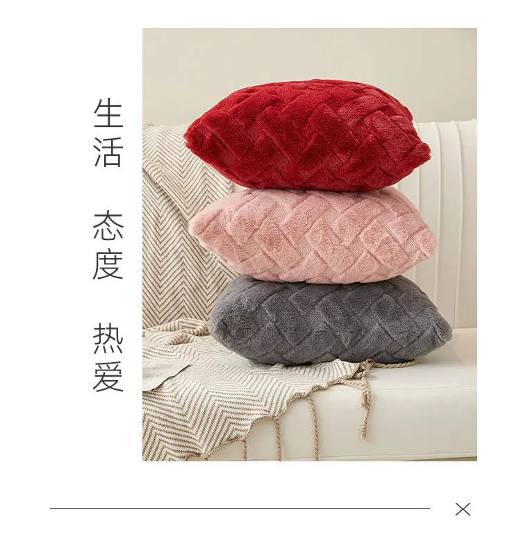 Fodera Per Cuscino In Peluche 45x45 E 30x50 Cm Per Divano Soggiorno Federa Quadrata In Cotone Decorazioni Per La Casa