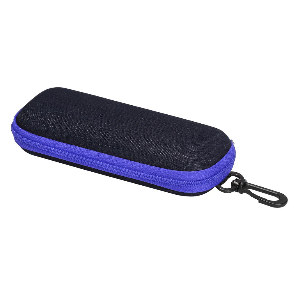 Custodia Per Occhiali In Denim Con Cerniera Scatola Portatile Per Occhiali Da Sole E Da Lettura