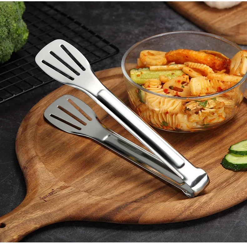 Pinze Per Alimenti In Acciaio Inossidabile 304 Barbecue Antiscivolo Per Cucina Clip Griglia Pesce Bistecca Pane