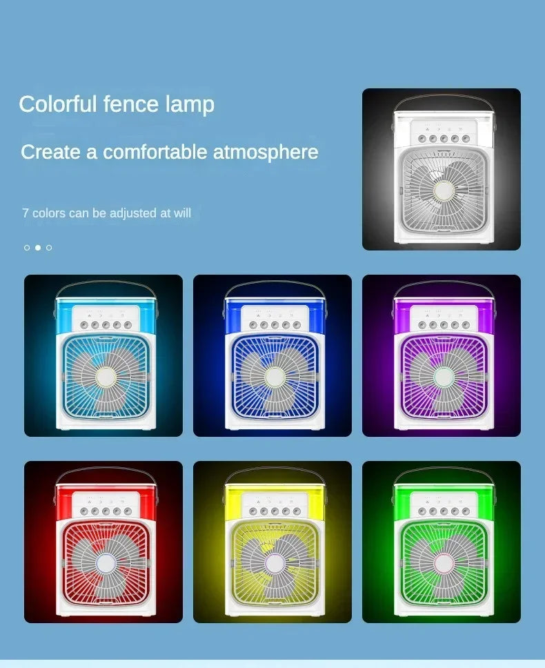 Ventilatore Umidificatore Portatile Per Uso Domestico Condizionatore Aria Tre Velocità Raffreddamento