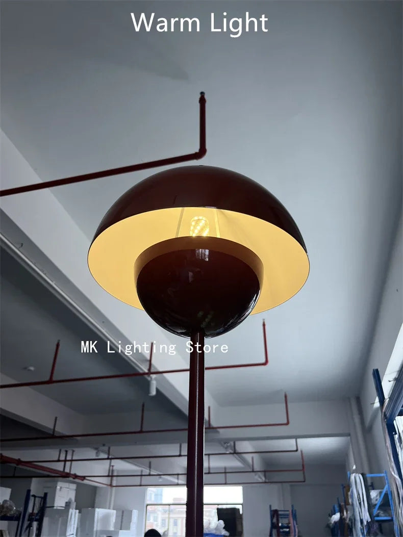 Lampada Da Terra Danish Bud Con Lampadina E27 Per Illuminazione Luce Da Tavolo E Scrivania In Ferro