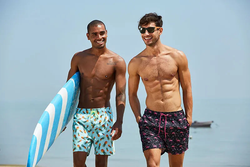 Datifer Pantaloncini Da Nuoto Uomo In Poliestere Con Fodera In Rete Stampa Vita Regolabile Tasche Per Palestra Piscina