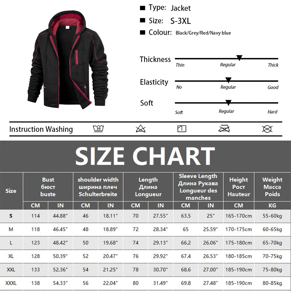 Felpa Con Cappuccio Sportiva Casual Con Cerniera Da Uomo Slim Fit Tinta Unita Cardigan Per Abbigliamento Sportivo Giacca