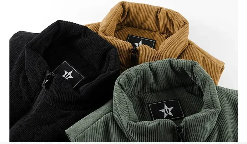 Gilet Pile Da Uomo Inverno Caldo Senza Maniche Con Colletto Quadrato Stile Esercito Abbigliamento