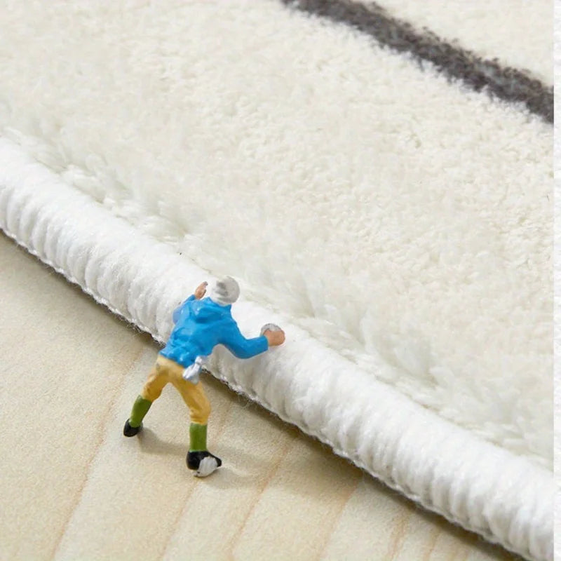 VIKAMA Tappeto Imitazione Cashmere Antiscivolo Per Bagno Ingresso Esterno Soggiorno Camera Da Letto Morbido Decor