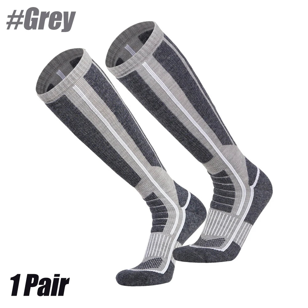 Calzini Termici In Lana Merino Unisex Lunghi A Compressione Per Sci Escursionismo Snowboard Trekking