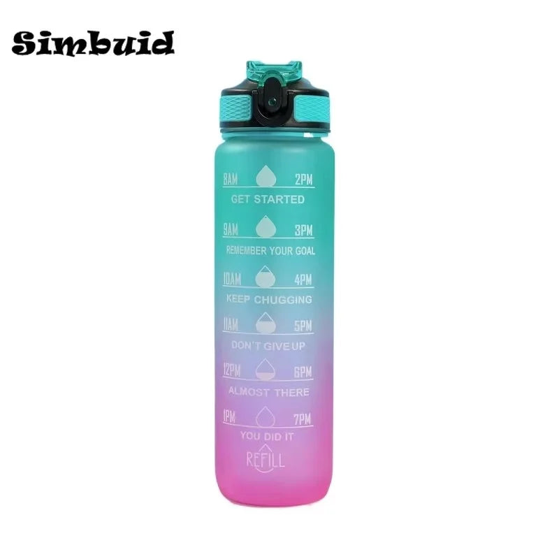 Borraccia In Plastica Da 900 A 1000 Ml Con Cannuccia Antiperdite Per Viaggi E Ciclismo SIMBUID
