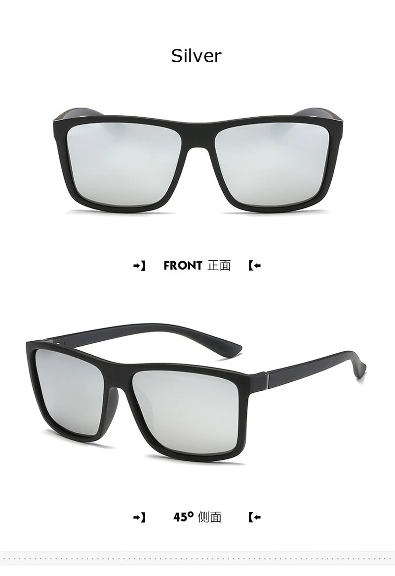 Occhiali da Sole Polarizzati Vintage Quadrati di Lusso per Uomo Donna Moda Arrampicata Guida Antiriflesso UV400