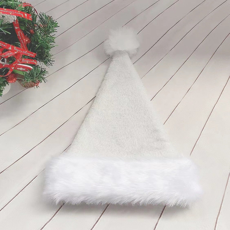 Cappello Natalizio In Peluche Bianco 30x45 Cm Unisex Comfort Da Babbo Natale Seta Brillante 2025