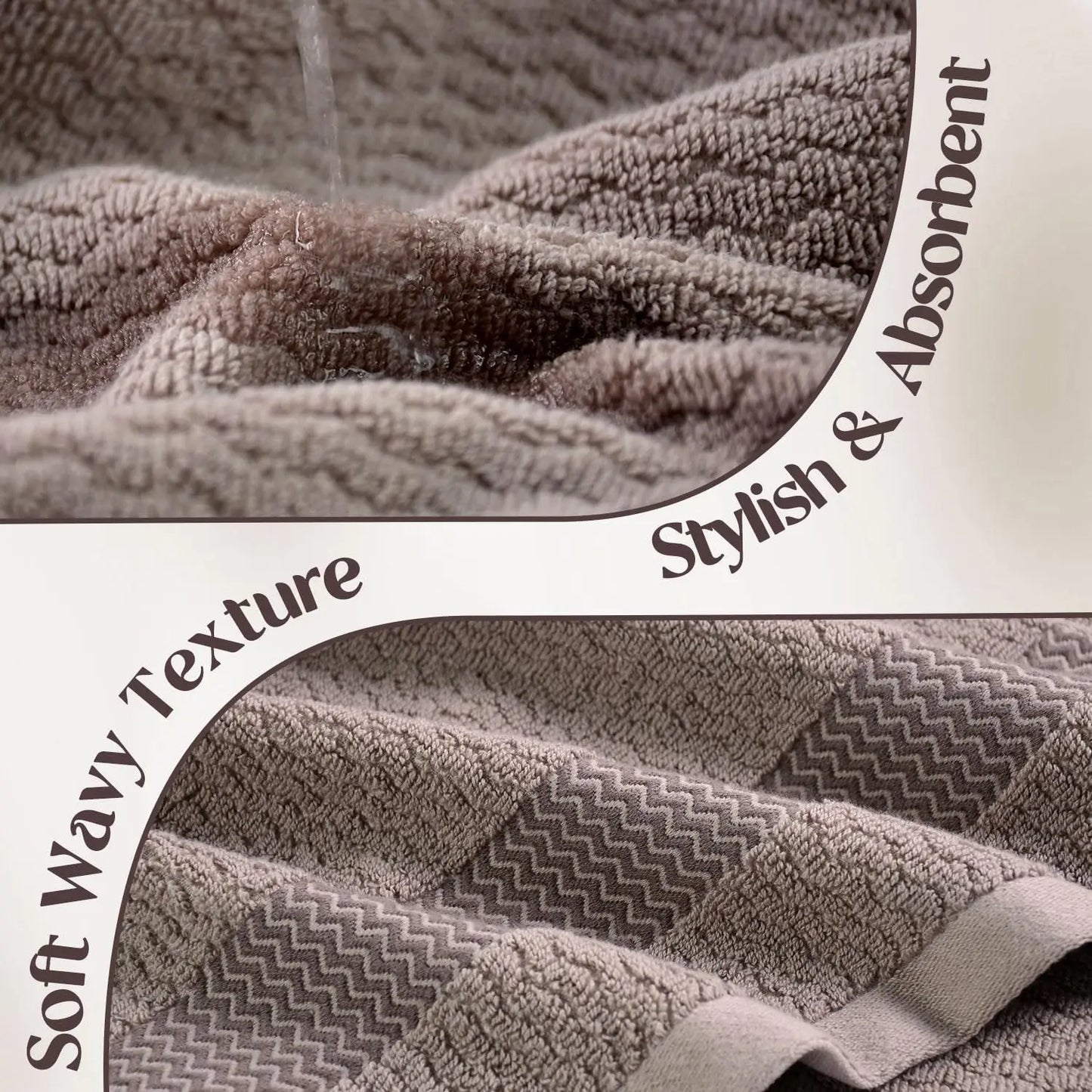 Asciugamani In Cotone Puro 100 Percento Decorativi A Righe In Spugna Ondulata Per Bagno E Cucina 13x29 Pollici