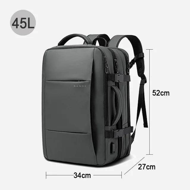 Zaino Espandibile BANGE Da Uomo Per Laptop 17,3 Pollici Impermeabile Grande Capacità Per Viaggio E Escursionismo