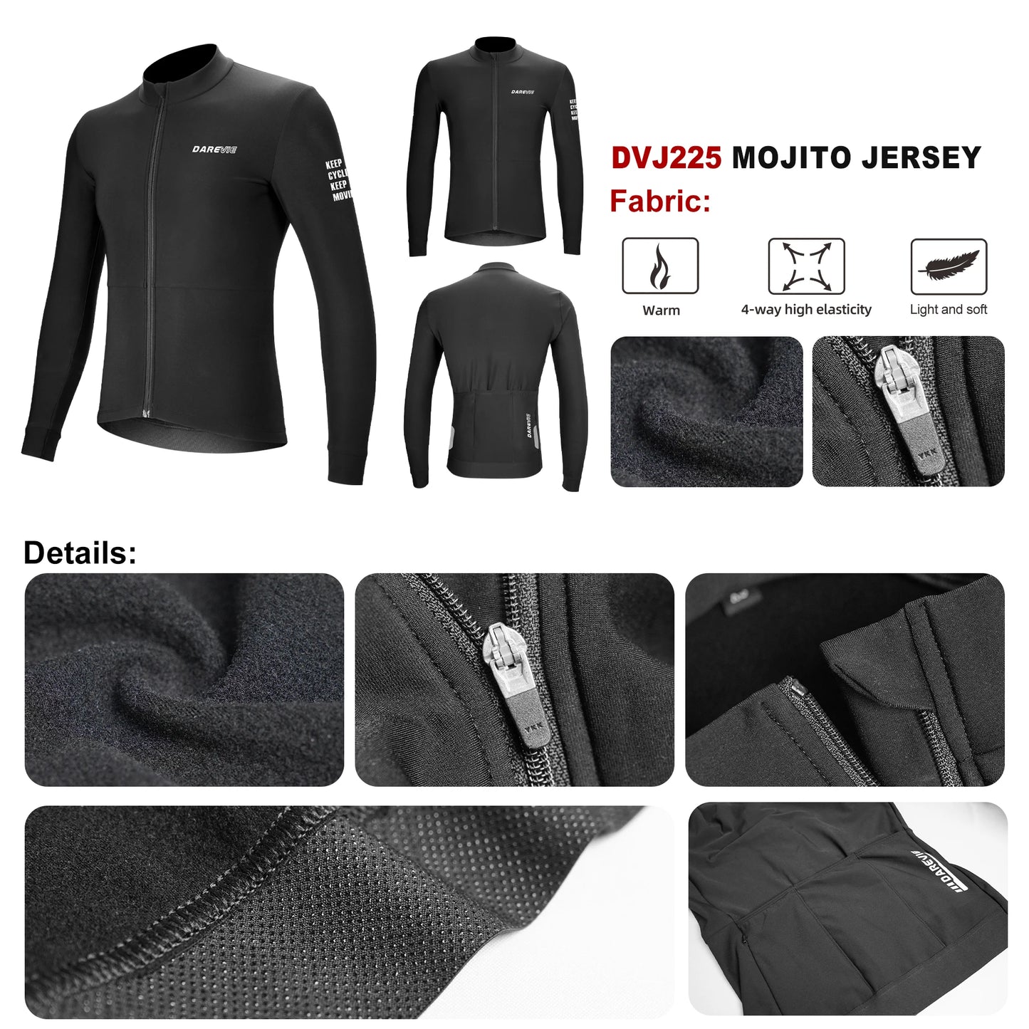 Maglia Da Ciclismo Invernale Termico In Pile Traspirante Uomo Manica Lunga Antipilling Con Tasche Spazzolato Morbido