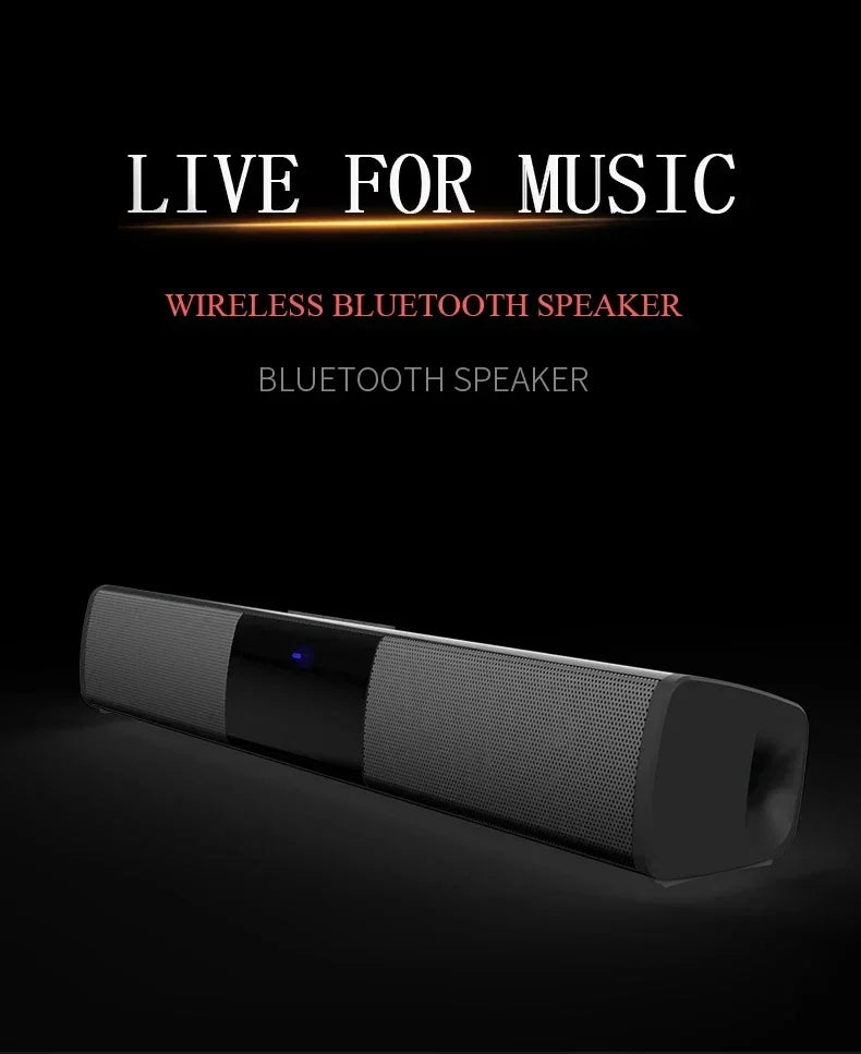 Barra Audio Portatile Potente Altoparlante Bluetooth Senza Fili Surround Stereo Per TV Subwoofer Radio FM Caixa De Som