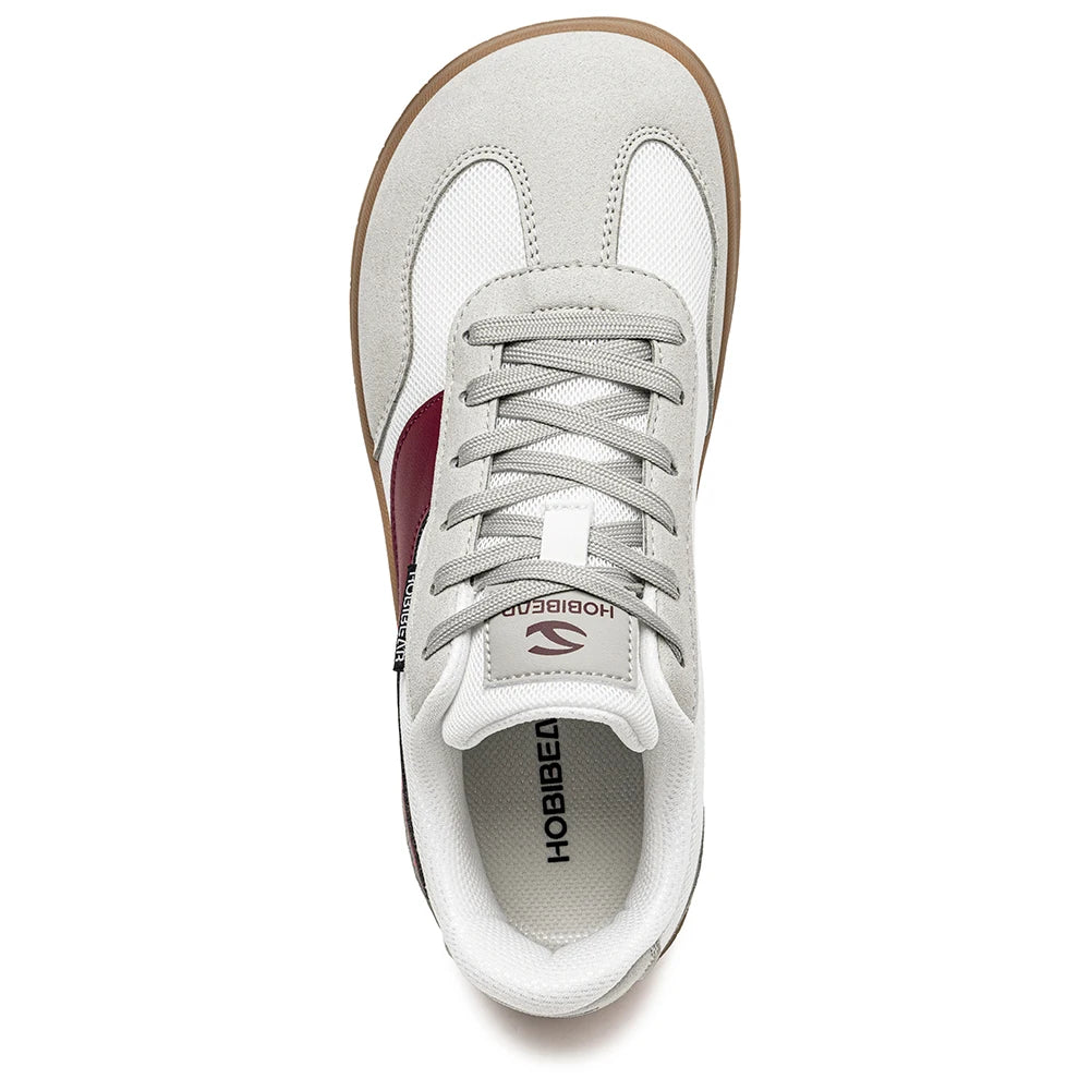 Hobibear Scarpe Larghe a Piedi Nudi Minimaliste Uomo Donna Zero Drop Sneakers Passeggio Retrò Rete Pelle Artificiale