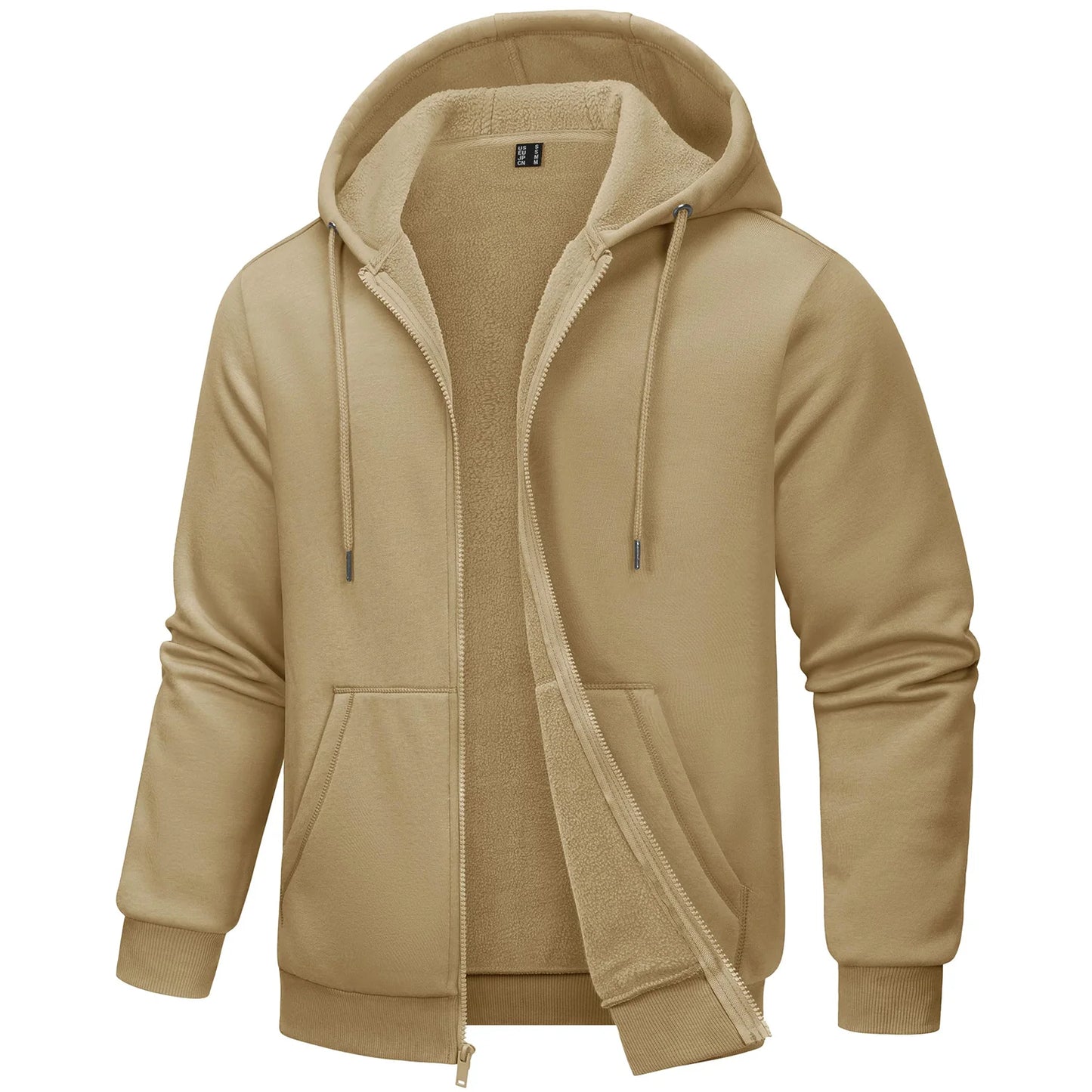Tacvasen Felpa Con Cappuccio Uomo In Pile Con Tasche Grandi Con Zip Intera Casual Sportivo Per Running Escursionismo
