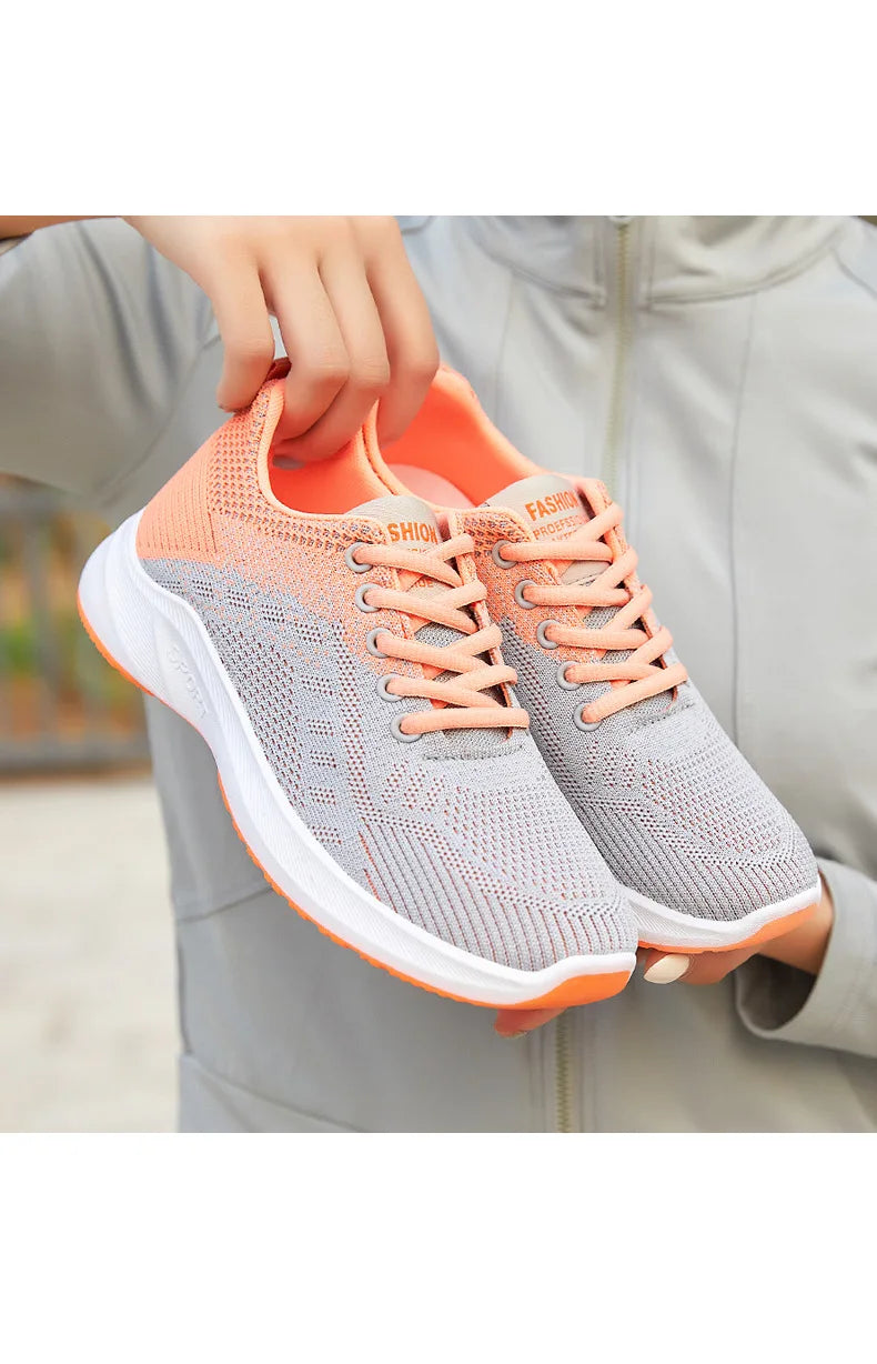 Scarpe Da Ginnastica Da Donna Vulcanizzate Air Mesh Morbide E Leggere Con Plateau Basso Da 1 A 3 Cm Lacci Scarpe Casual