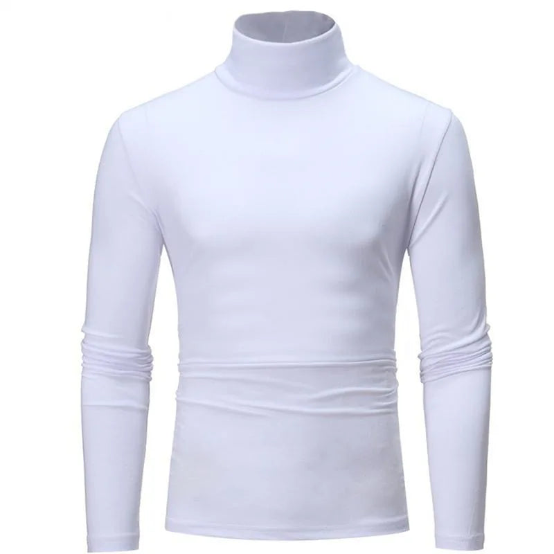 Uomo Dolcevita Autunno Inverno Slim Fit Collo Alto Alta Elasticità Manica Lunga Traspirante Maglieria Pullover