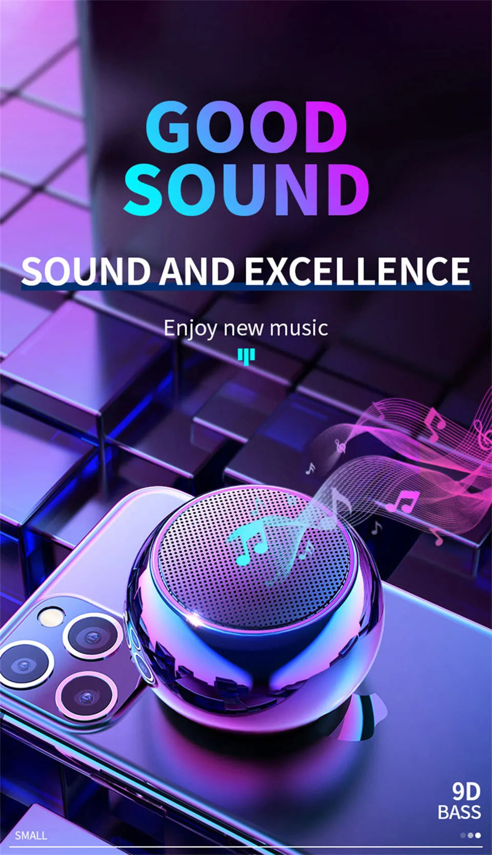 Mini Altoparlante Bluetooth Con Microfono TWS Cassa Di Risonanza Portatile HiFi Per Musica Su Smartphone Tablet Metallo