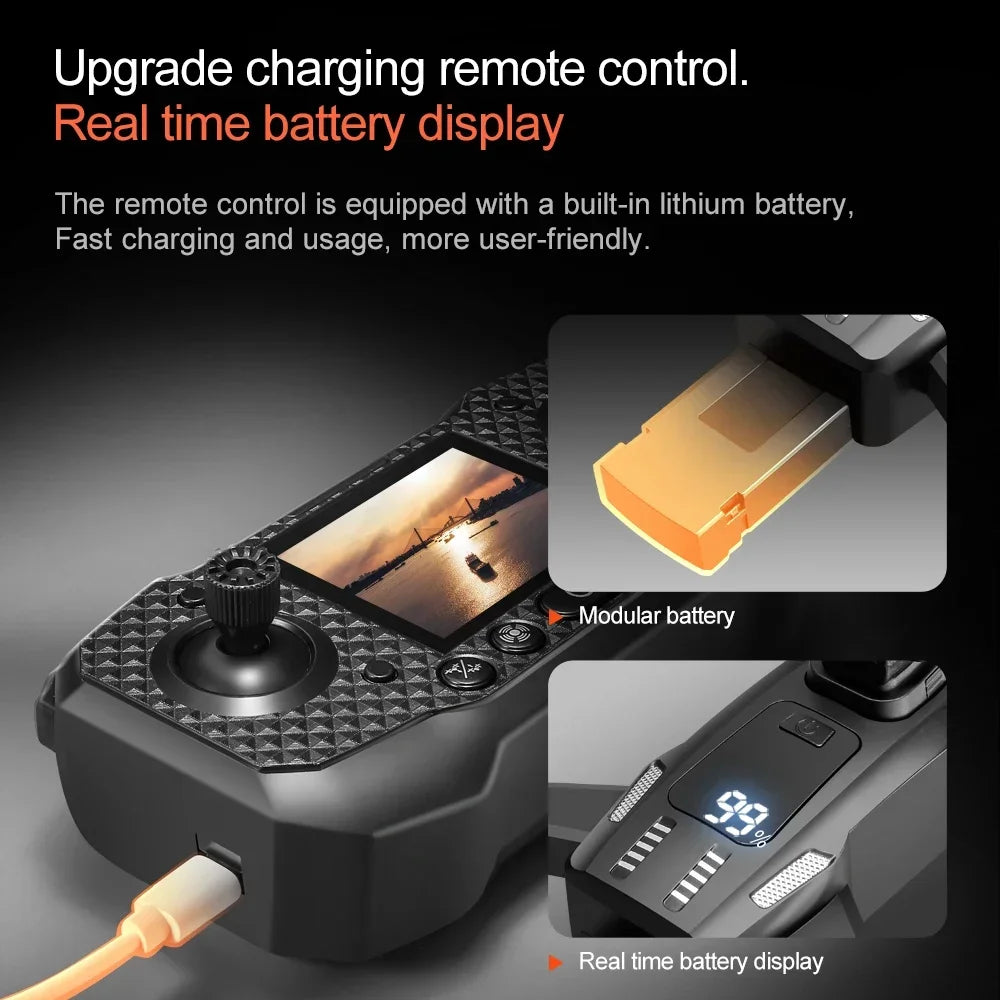 Drone Lenovo M6 8K Pro Con WiFi 5G FPV Fotocamera 4K HD Per Riprese Aeree Professionali Telecomando Con Schermo