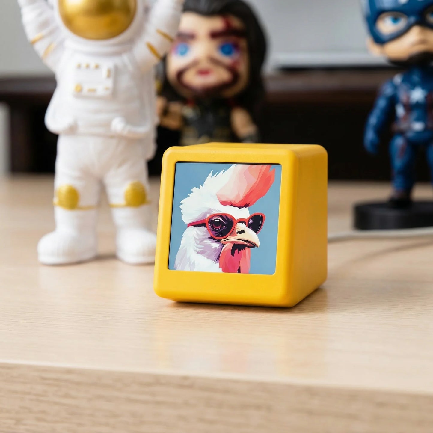 Orologio Digitale WiFi Monitor Intelligente Con Temperatura Umidità Sveglia Decorazione Portatile Per Casa Ufficio