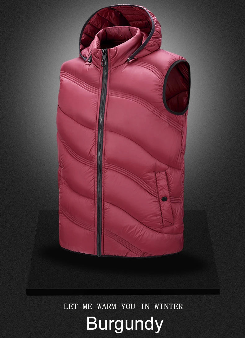 Gilet Termico Impermeabile Uomo CHRLCK per Trekking Campeggio Caccia Sci Pesca Invernale Taglia Grande Caldo e Leggero