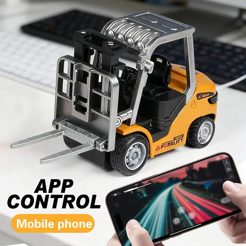 Teeggi 1 64 Mini RC Forklift Telecomandata Giocattolo Per Bambini Regalo Perfetto Con Controllo Remoto Preciso