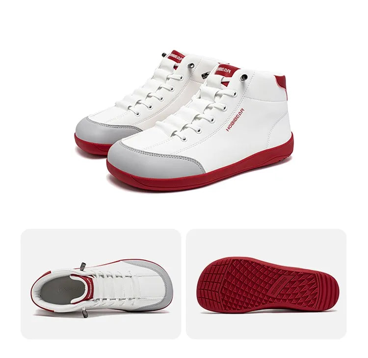 HOBIBEAR Scarpe Mid Top Da Donna Con Punta Larga In Pelle Artificiale Antiscivolo Per Esterno