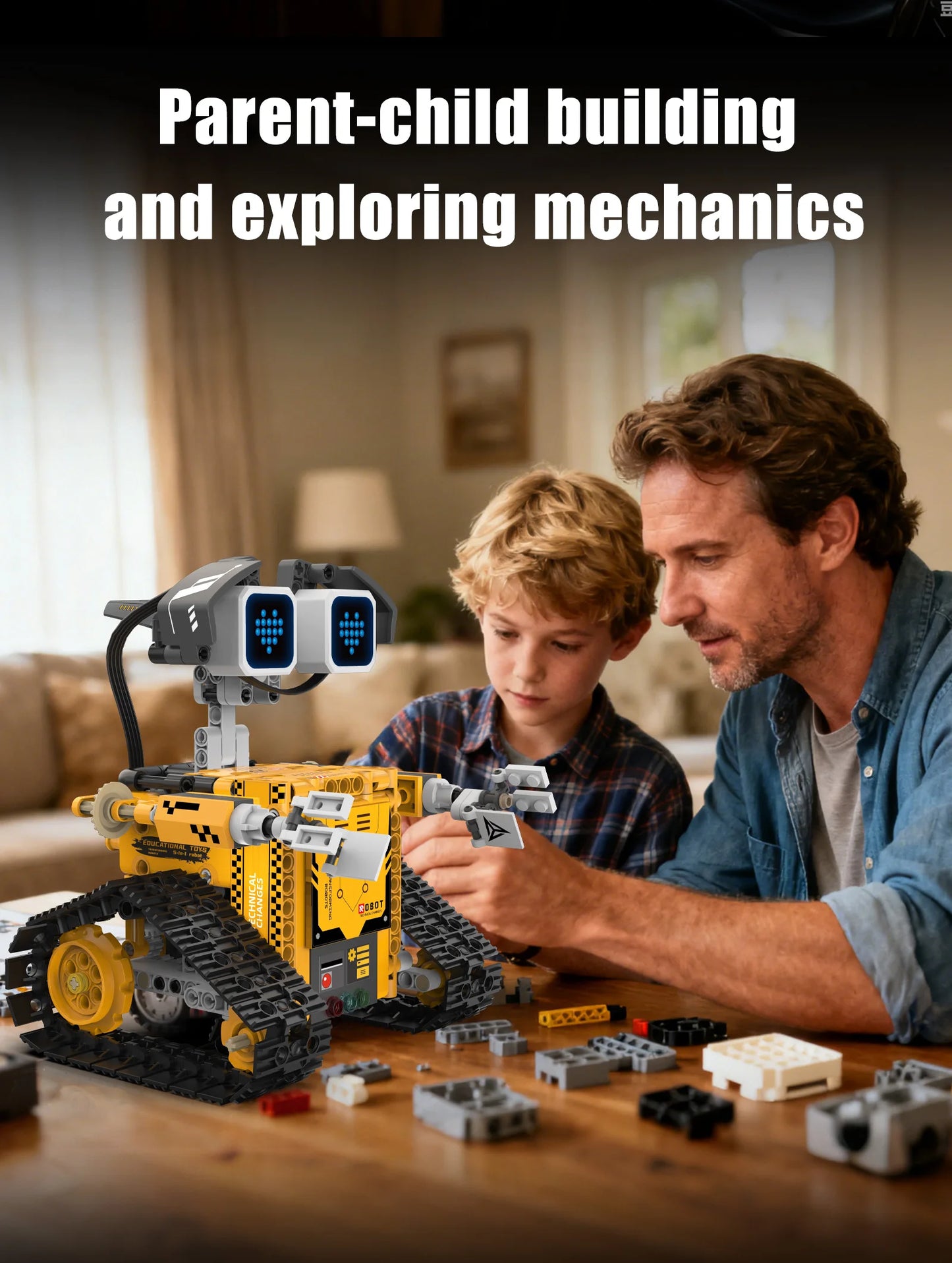 Robot Trasformabile 5 In 1 Con Display Digitale Telecomandato Per Bambini Regalo Ideale