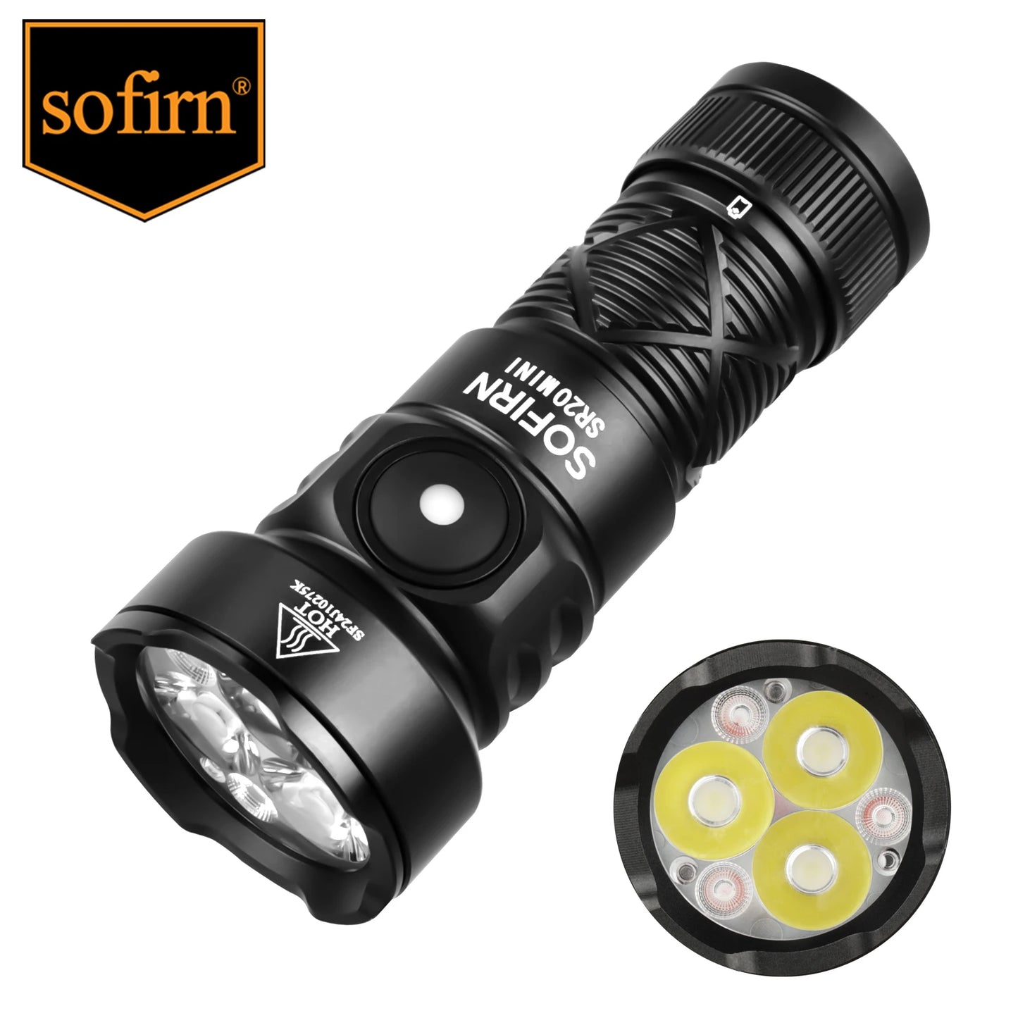 Sofirn SR20 Mini Torcia 1200lm 18350 Luce LED Bianca E Rossa Per Campeggio Caccia Situazioni Emergenza IP68 Impermeabile