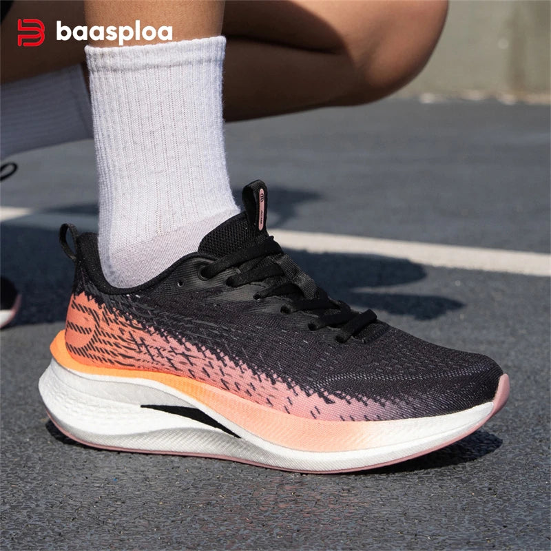 Baasploa Scarpe Da Corsa Da Donna Leggere Traspiranti Con Piastra In Carbonio Per Esterno Antiscivolo Per Donne Attive