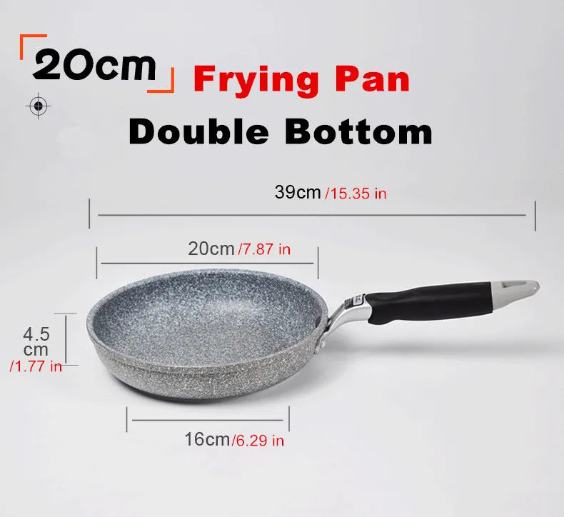 Padella 28/26/24/20cm padella Wok padella antiaderente padella calderone fornello a induzione padelle padella per Pancake padella per uova fornello a Gas casa