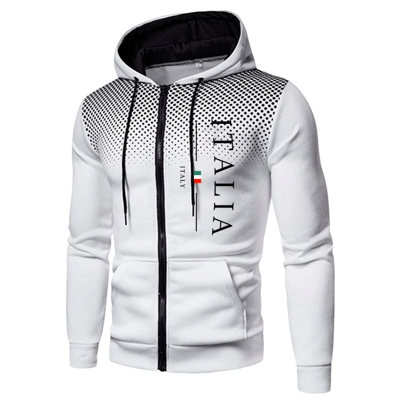 Tuta Da Uomo Inverno Autunno Con Cappuccio Pantaloni Sportivi Con Cerniera Abiti Da Allenamento Quotidiano Casual Urbano